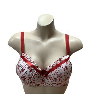 Massam Size Large Floral & Satin Underwire Bra. Made in Brazil. New with Tags